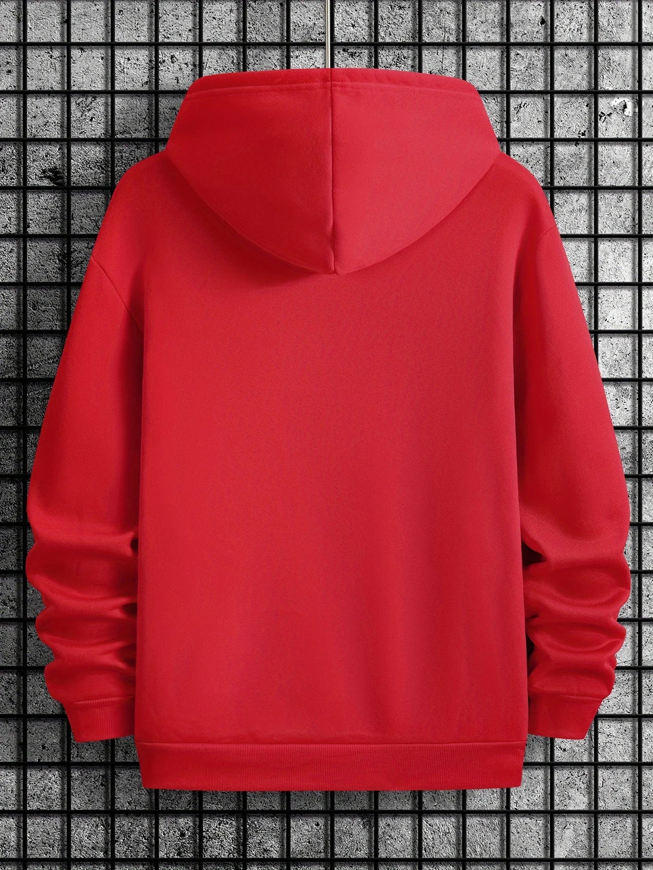 Men's autumn and winter casual fashion loose Paris letter pattern printed long sleeved hooded sweatshirt warm pullover BAZAARHUBO
