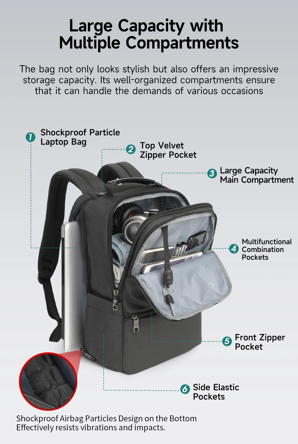 Tigernu Travel Backpacks For Men 15.6 17 19'' Laptop Backpack Male Business Backpack Bags For School Backpack Mochila Knapsack