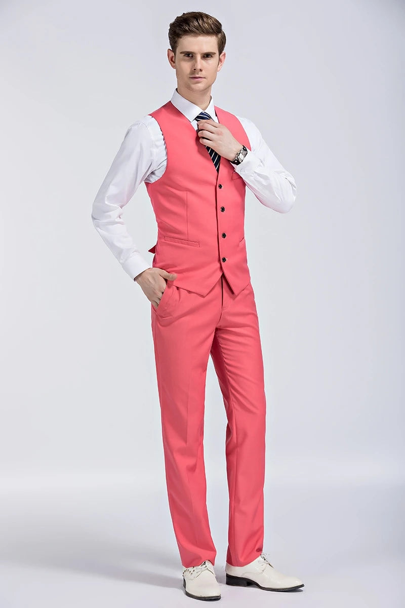 M-6XL Luxurious Fashion High-end Solid Color Men's Official Business Casual Suit Vest Groom Wedding Dress Party Male Waist Coat