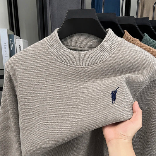 High-end designer new sweater men round neck fashion brand classic Paul embroidery luxury winter plush thick warm knit pullover