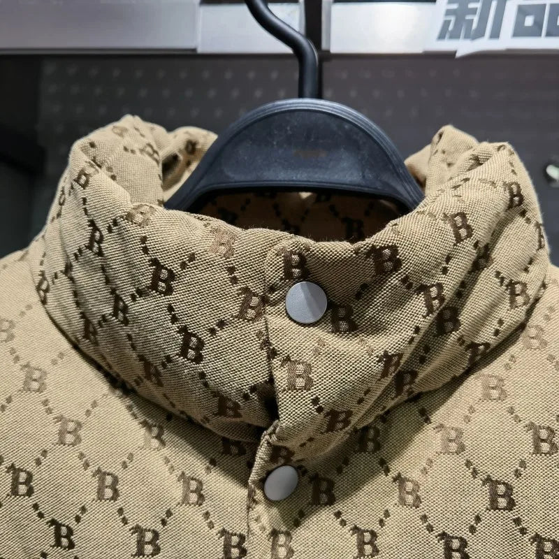 Supzoom 2022 Top Fashion New Arrival Embroidery Letters Leather Stand Collar Cotton Autumn And Winter Warm Thickened Vest