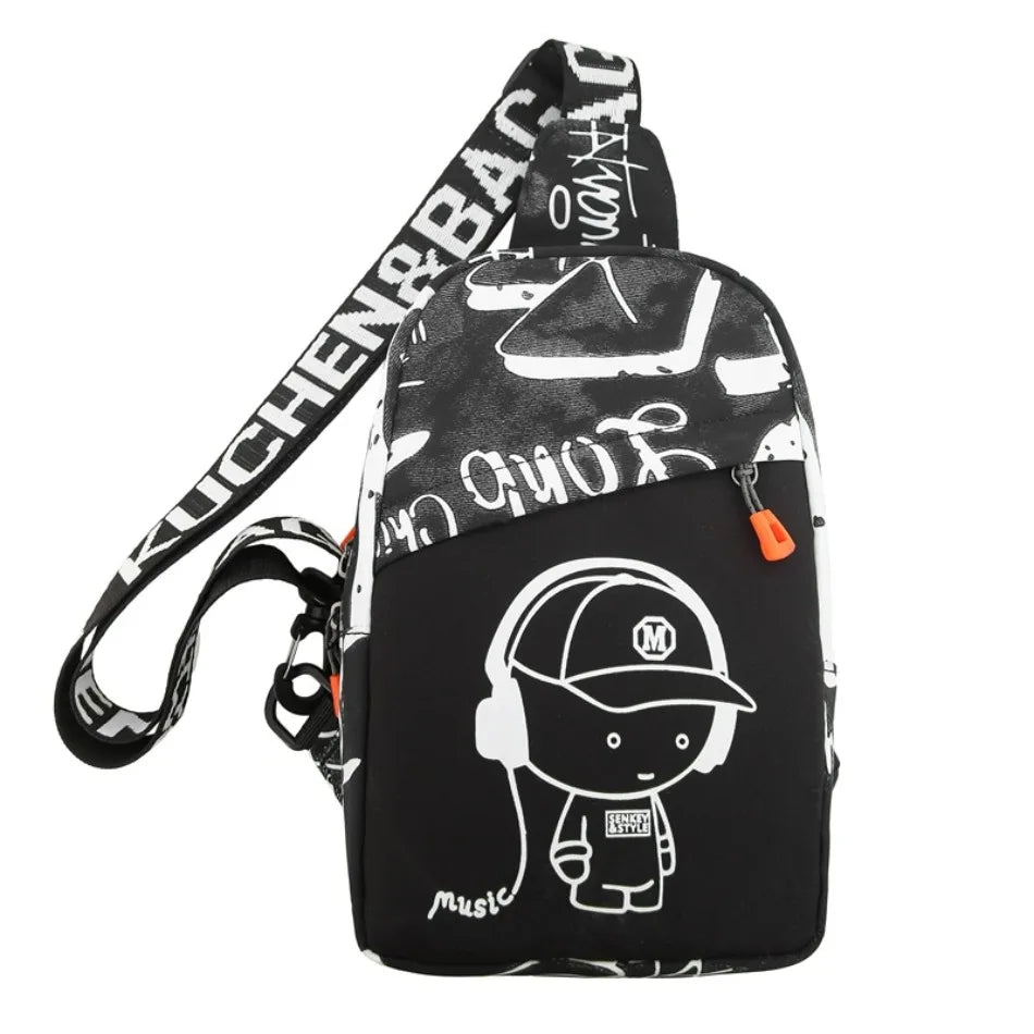 Fashion Luminous Chest Bag Portable Lightweight Daily Outing Commuter Crossbody Bag Unique Design Shoulder Bags