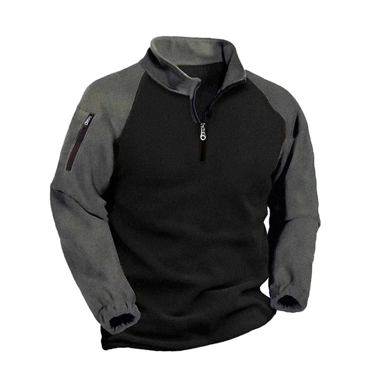 2024 New Half Zipper Tactical Jackets Men's Winter Warm Fleece Sweatshirts Outdoor Hunting Shooting Patchwork Pullover Coats Men