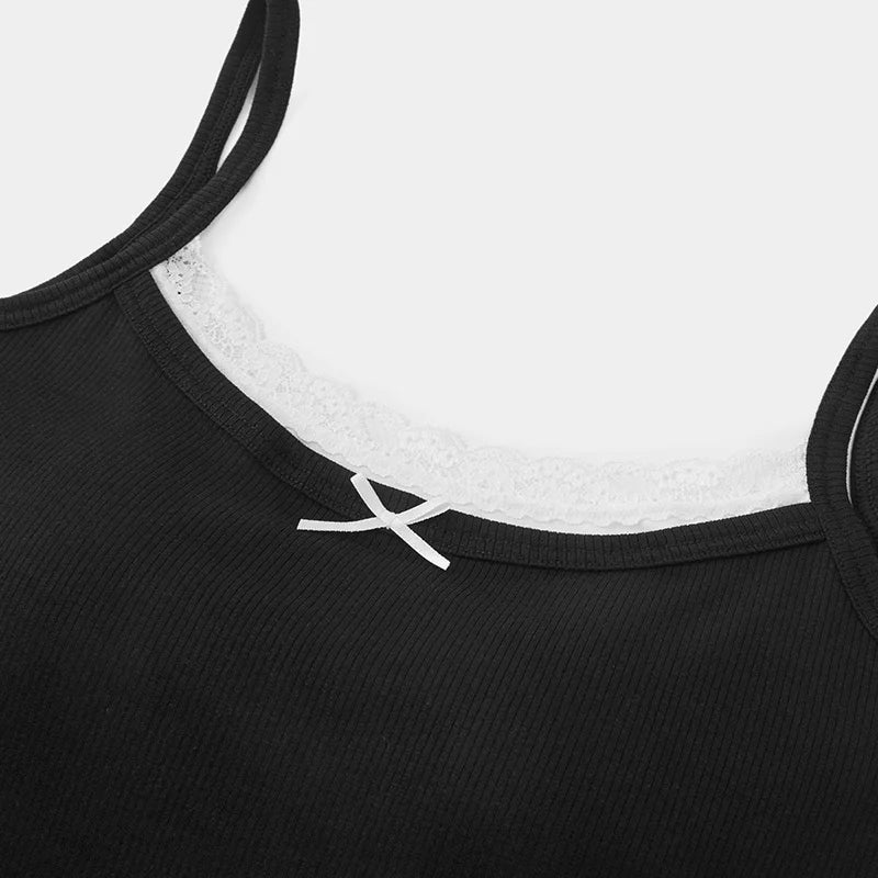 Semir Women Vest Lace Trim Neck Bow Decor Stylish Sweet Base Layer Home Wear Top 2026 Summer Wear