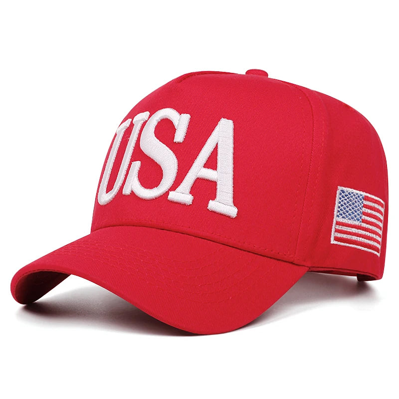 USA embroidered baseball caps, outdoor sports baseball caps BAZAARHUBO
