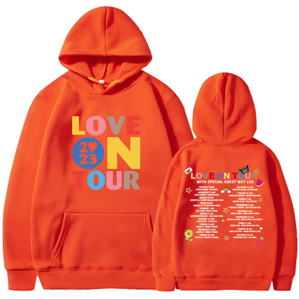Love on Tour 2023 Hoodie HS Concert Hooded Sweatshirt Music Lover Aesthetic Pullovers Unisex Graphic Hoodies Love on Tour Merch