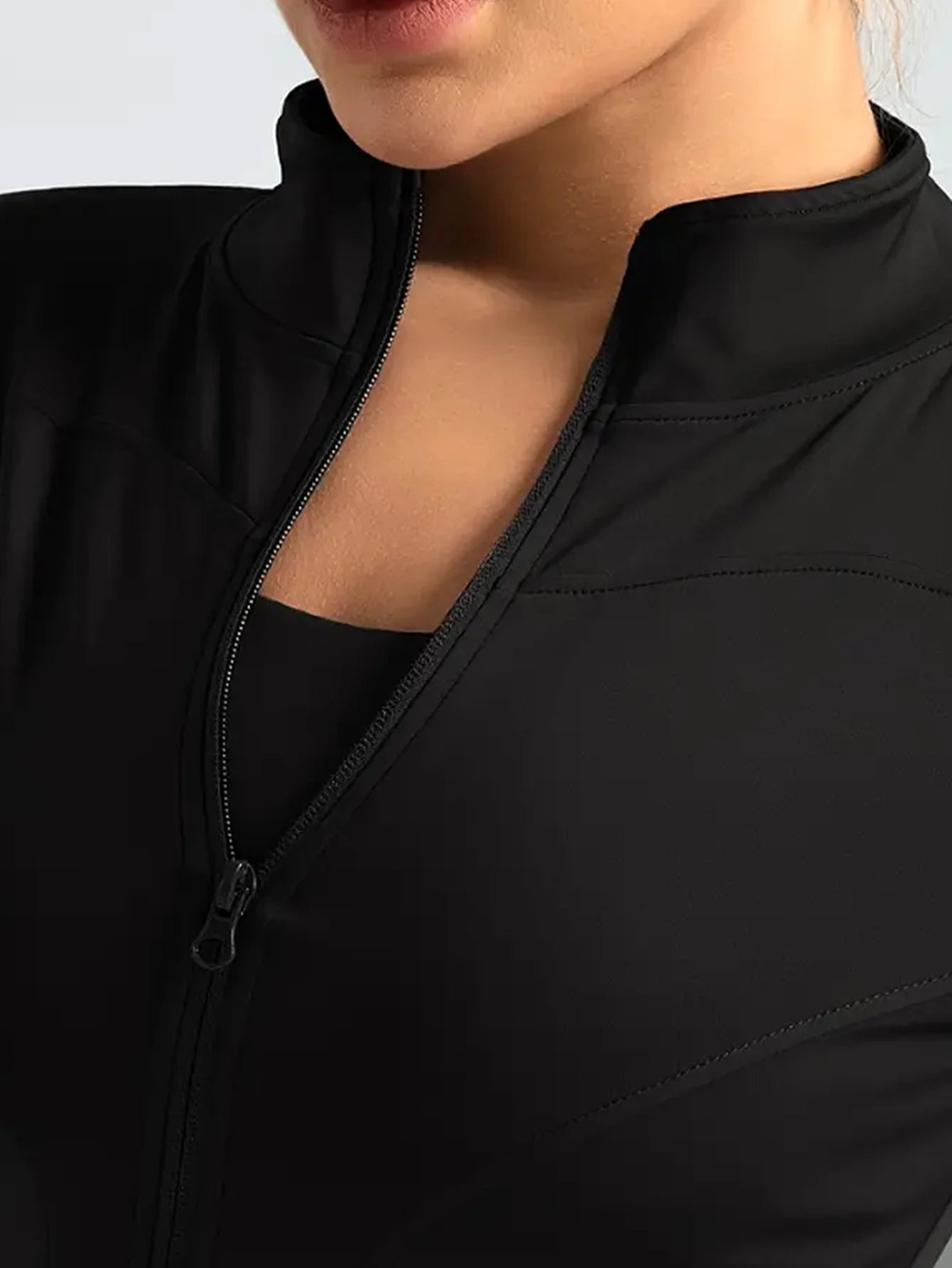 Yoga Jacket High Elastic Tight Quick Dry Sports Jacket Slim Fit Running Gym Top Workout Shirt for Women