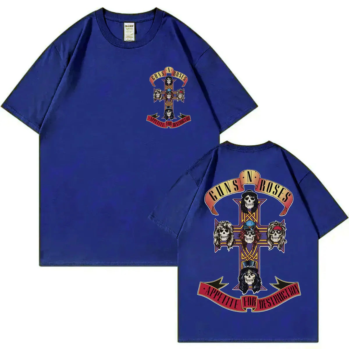 Guns N Roses Appetite for Destruction Album Graphic T Shirts Rock Hip Hop Short Sleeve T-shirt Men Women Casual Loose T-shirts