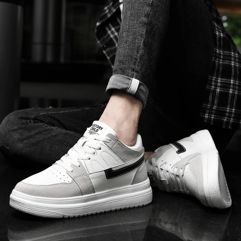 Genuine Leather Height Increasing Elevator Shoes Men Woman Height Increase Shoes 6cm 8cm 10cm Man Sneakers Sport Casual Shoes