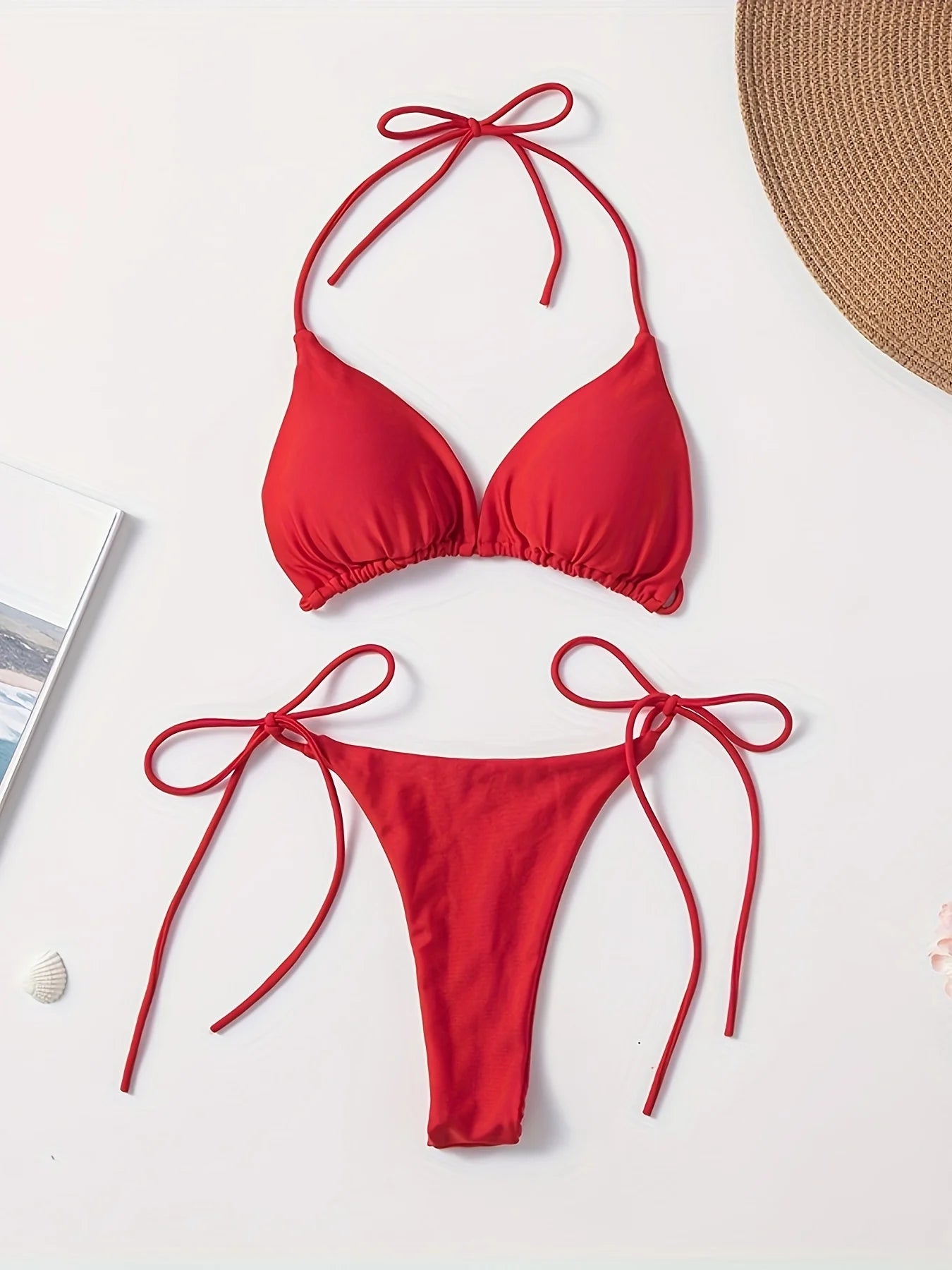 New Stylish Tie-Up Swimsuit with Sexy Print, Two-Piece Bikini for Women, Beachwear for Vacation