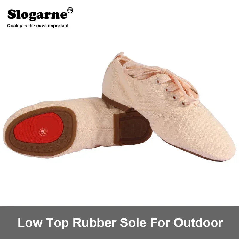 Children Canvas Ballet Shoes Kids' Soft Dance Shoes Women Men Dancing Ballroom Latin Modern Jazz Shoes Yoga Training Footwear