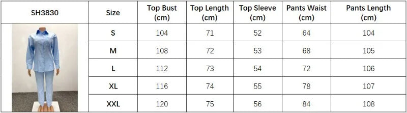 African Style Women 2 Piece Casual Outfits Blue Button Shirt & Wide Leg Pants Set Elegant Daily Streetwear Loose Loungewear