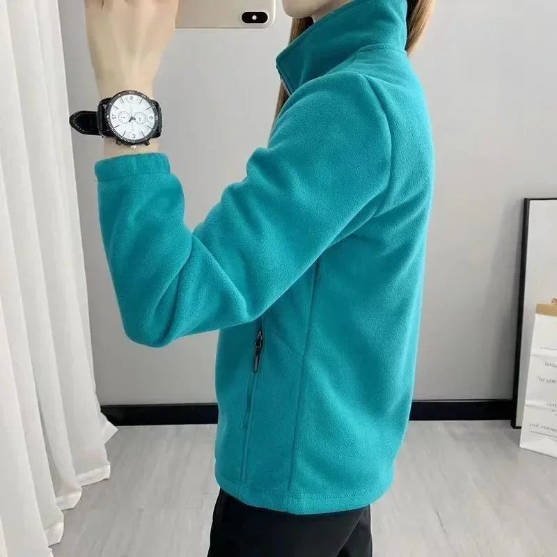 Smvp 2024 Autumn Winter New Casual Standing Neck Thickened Clothing Coat Lady Two-sided Fleece Outdoor Sport Keep Warm Overcoat