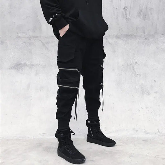 Jogging Pants Men Streetwear Techwear Hip Hop Cargo Trousers Harajuku Black Fashion Casual High Street Men's Clothing