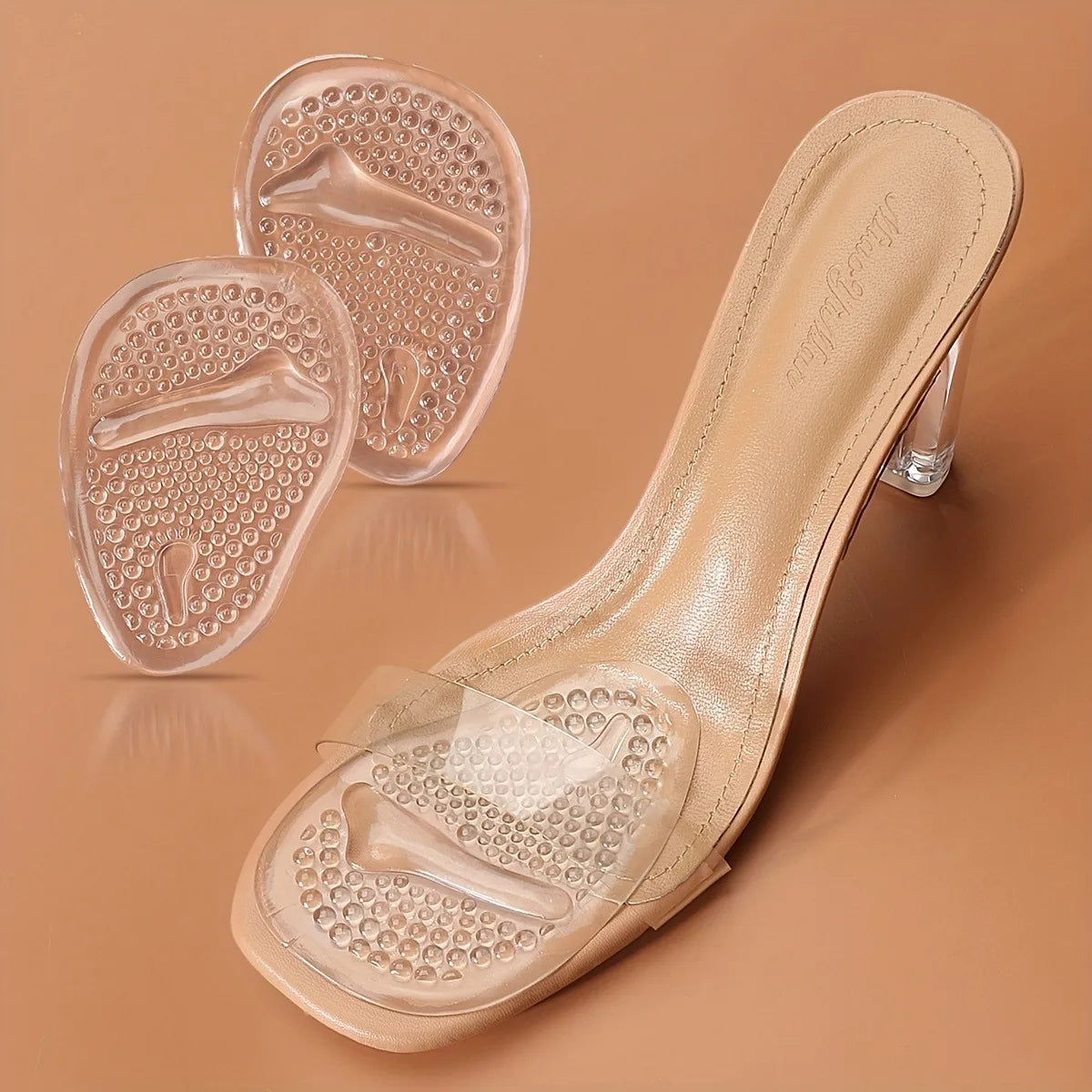 Soft Silicone Forefoot Metatarsal Pads Non-Slip Ball of Foot Cushions for Women High Heels Sandals Pain Relief Comfortable
