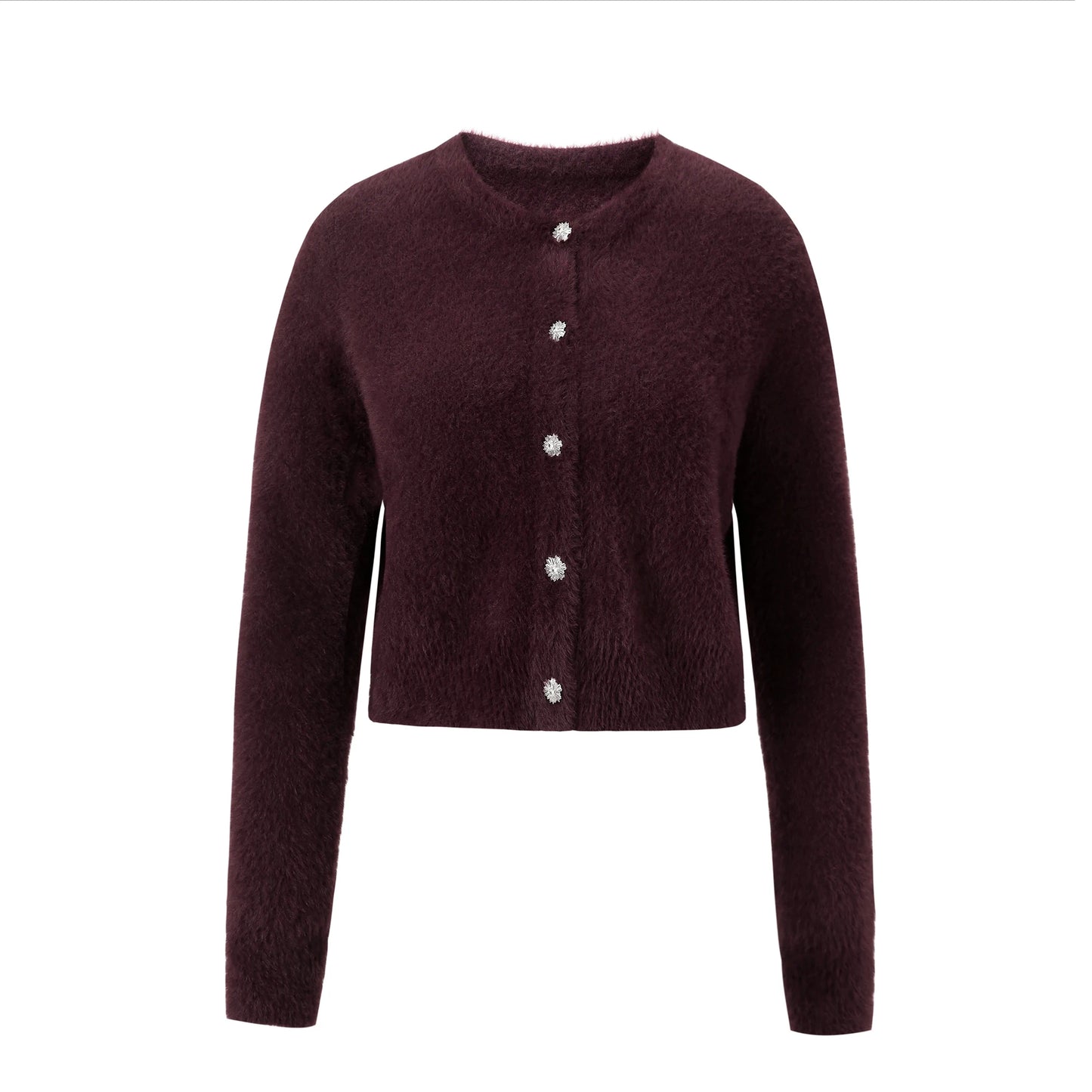 AP Women 2026 Autumn and Winter Mohair Cardigan Lady Customized Tops All-match Cardigan Knitting