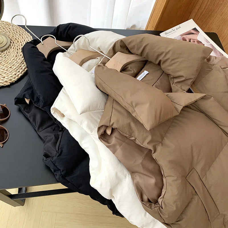 Women Zippered Cotton Vest Winter Autumn Sleeveless Waistcoat Jacket Vintage