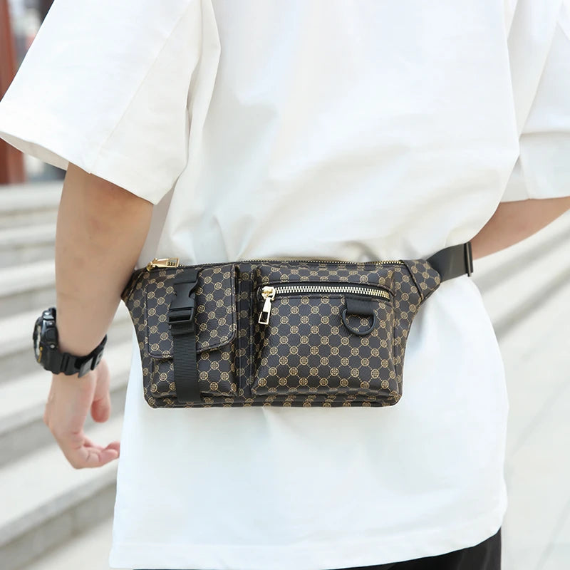 Men's Multi Functional Waist Bag Lightweight Sports Cycling Fanny Pack Small Shoulder Bags for Man Belt Pouch Chest Bags Male