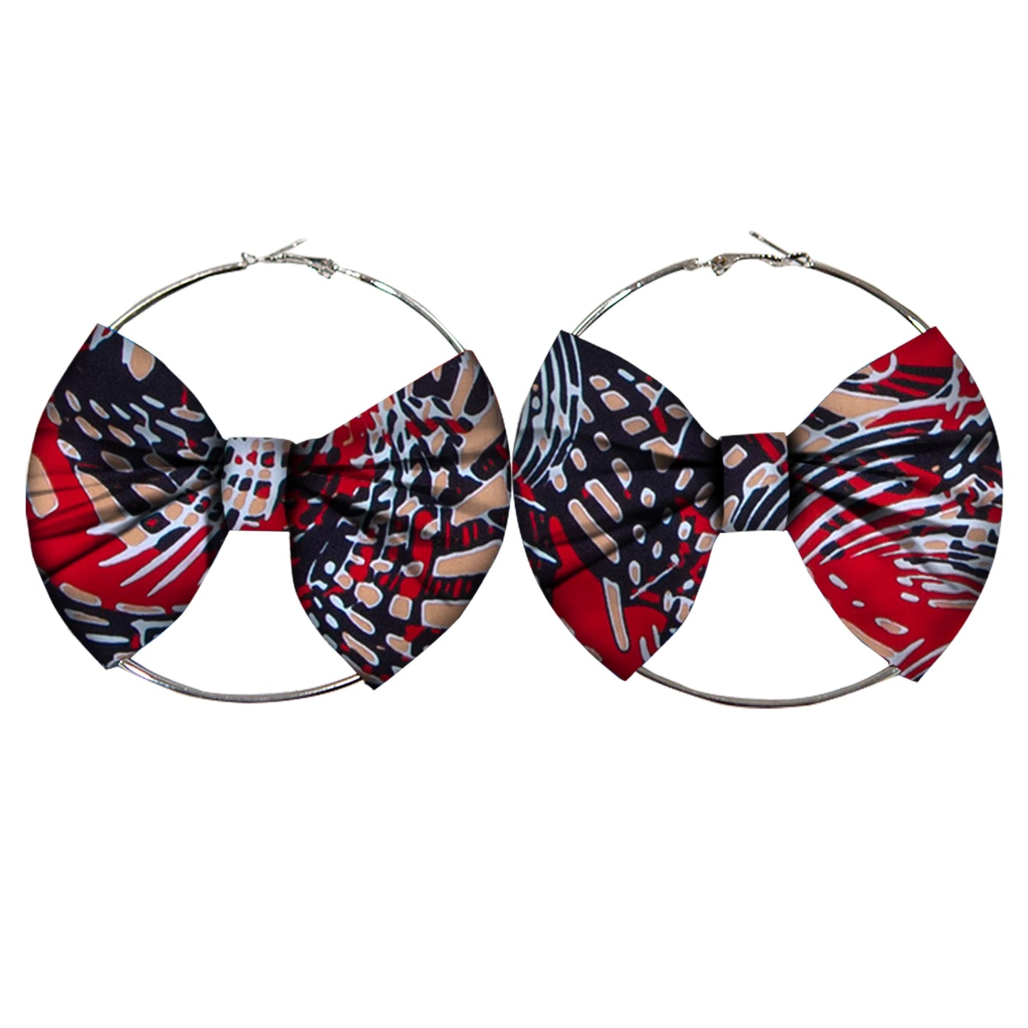 African Earrings Fashion Women Africa Handmade Statement Circle Jewellery Print Wax Fabric Accessories WYA078