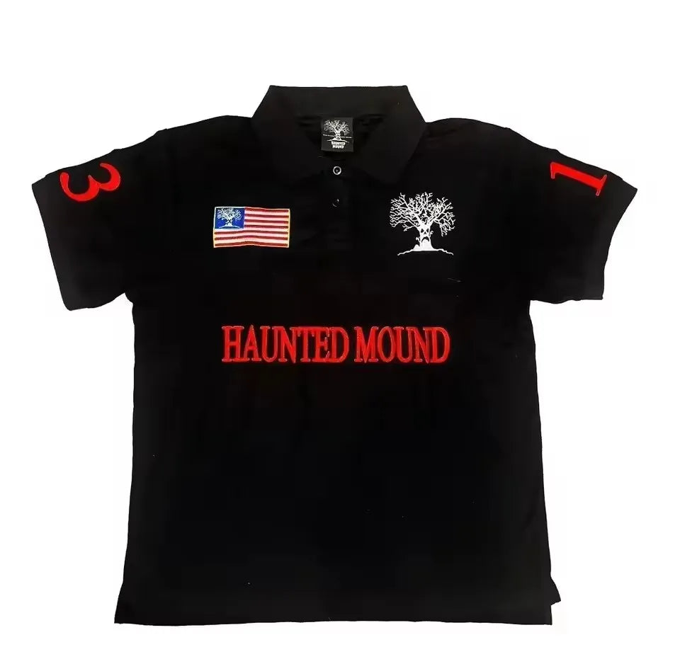 Футболка Поло Haunted Mound Hauntaholics Sematary Y2k Tshirt Mens Pumpkin Head Embroidered Oversized T Shirt Short Sleeved Tops
