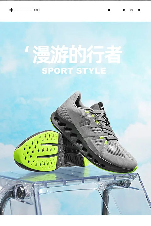 Spring new men's sports shoes breathable mesh shoes casual shoes outdoor running shoes with cushioning and lightweight design