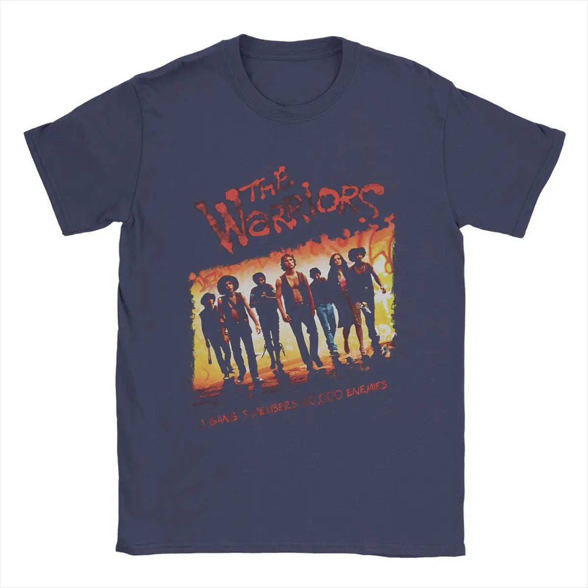 Novelty The Warriors One Gang T-Shirt for Men Crewneck Pure Cotton T Shirts Short Sleeve Tees Graphic Tops