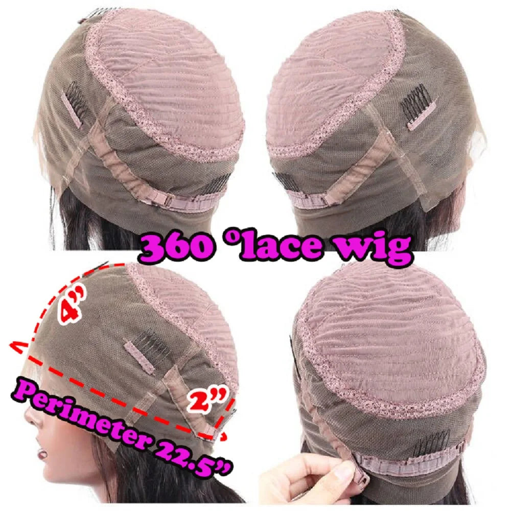 Glueless Silky Straight Human Hair Jet Black Deep Part 13x4 Silk Top Lace Front Wigs Pre Plucked 13x6/360/Full Lace Wigs