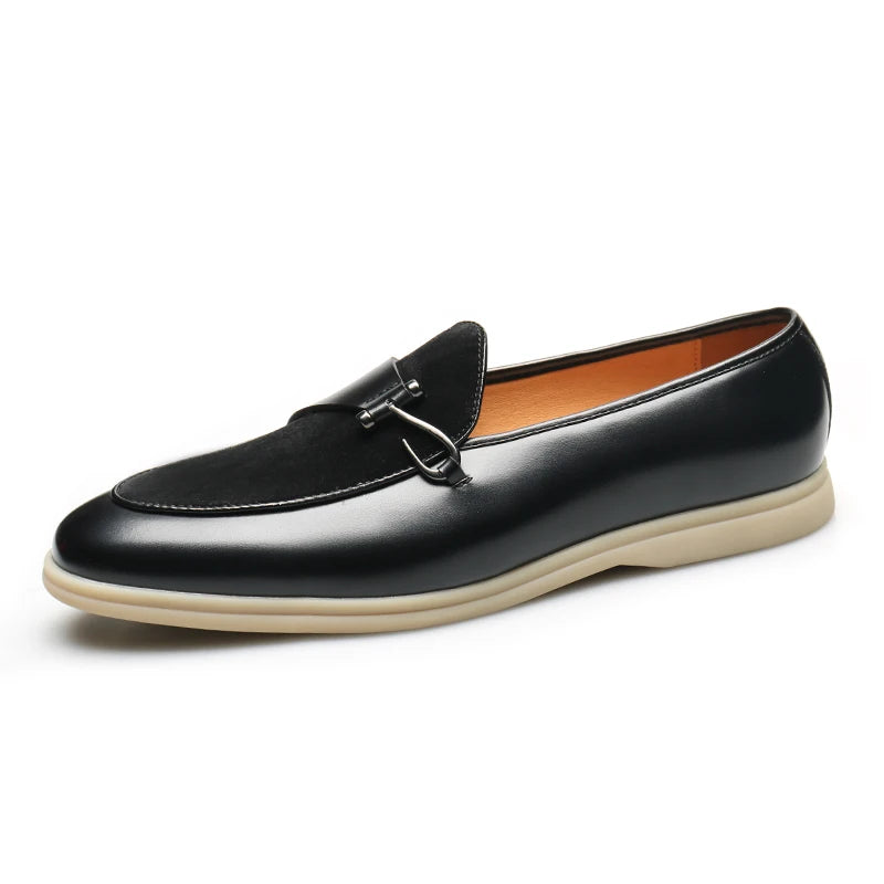 Fashion Men's Casual Shoes Men Horsebit Loafers Moccasins Mens Party Wedding Shoe Light Comfortable Driving Flats