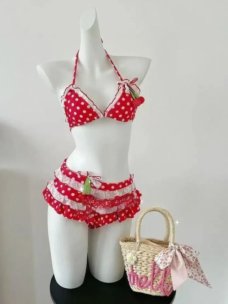 Fashion Women Halter Neck 3 Piece Bikini Set Removable Padding Adjustable Straps Elegant Summer Beach Outfit Swimwear 2026 New