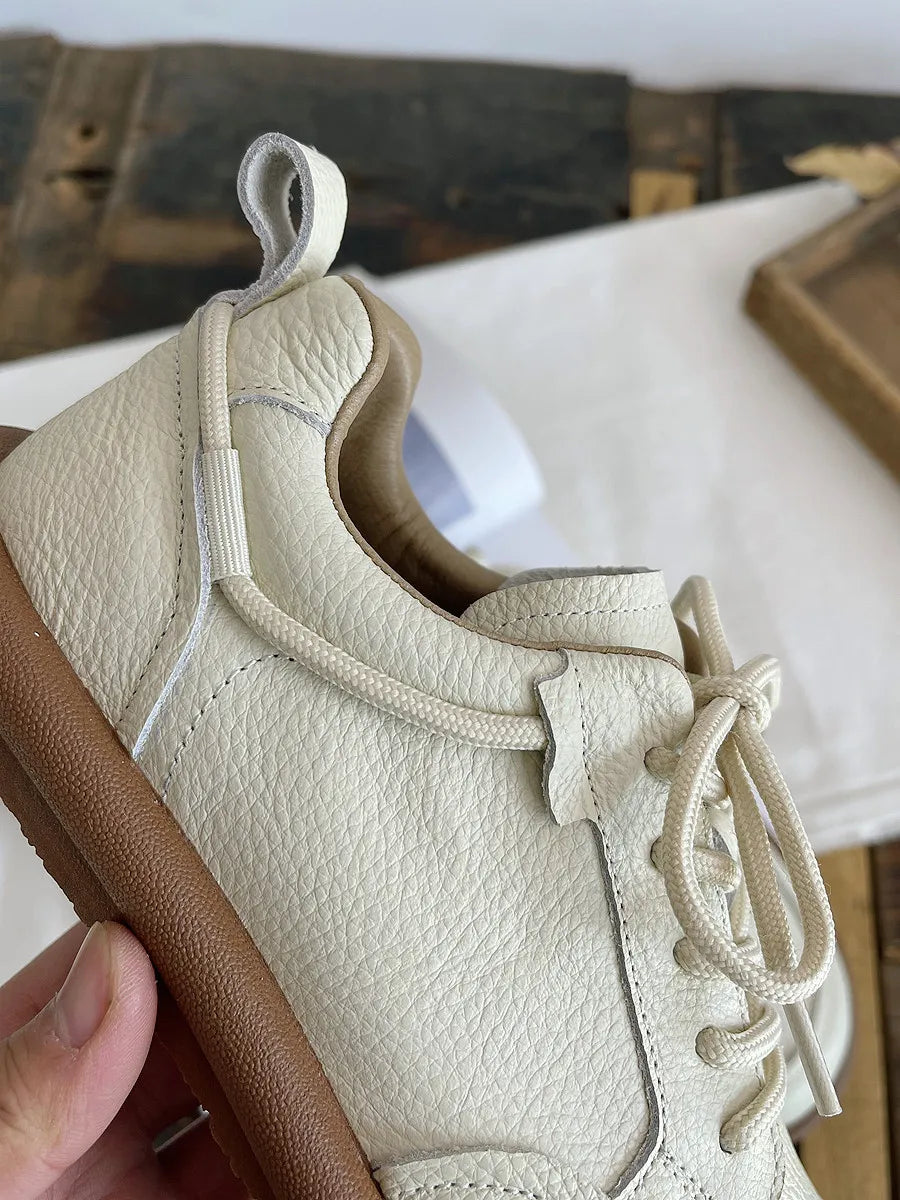 Careaymade-Genuine leather Spring single shoe soft comfortable flat shoes Cow leather low-top flats shoes,vintage women's shoes