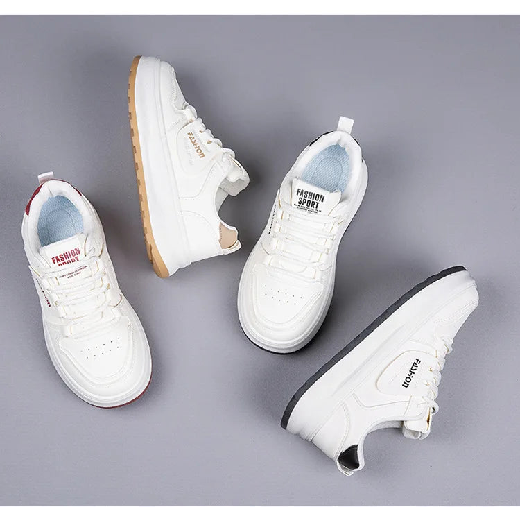 Comfortable Women's Sneakers 2026 New White Sneakers For Ladies Casual Shoes Women Fashion Flat Female Platform Shoes Woman
