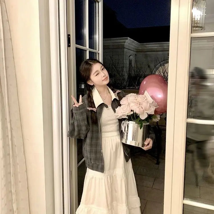 New Fashion 2025 A-line Loose Skirts Woman Korean Style Female Lace Fashion Leisure Spring Ankle-length Skirt Women