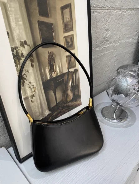 Zency Premium Cow Leather Fashion Shoulder Handbag for Women Trendy 2025 Luxury Designer Underarm Bag