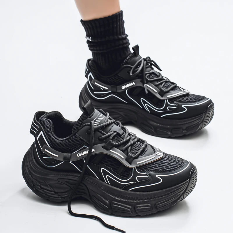 Professional Running Shoes Unisex Thick Bottom Sport Shoes Men Women Luxury Brand Walking Jogging Shoe Couples Yellow Sneakers