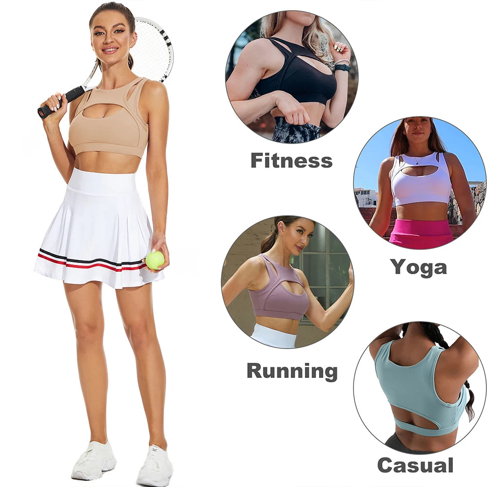 Removable Cups Sports Bra Shockproof Running Fitness Anti-sagging Upper Collection Soft Support High-strength Women's Yoga Vest