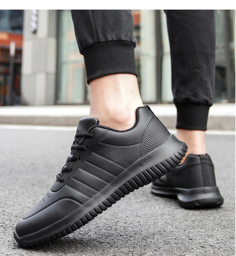 Chef shoes four season soft-sole anti-slip oil-proof waterproof portable kitchen work shoes fashion plus size casual men's shoes