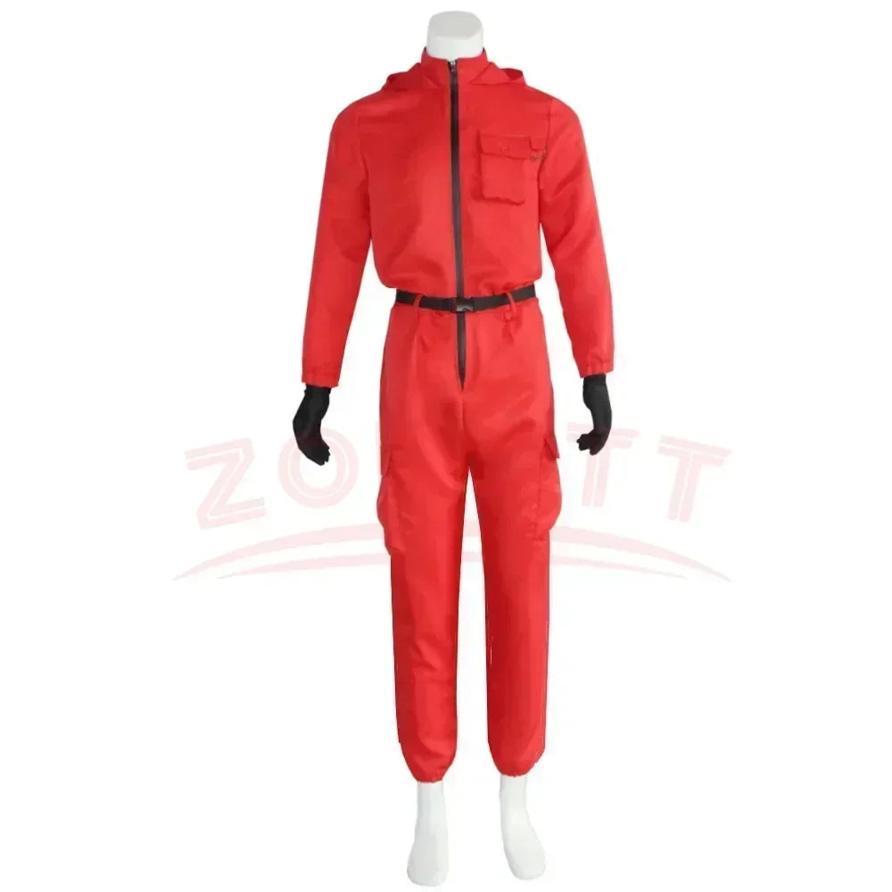 TV Game Red Calamari Game Jumpsuit Cosplay Party Tracksuit Outfits Mask Props Role Play Classic Costume From Ko New 2025