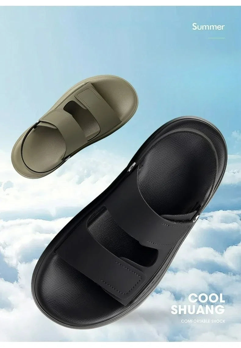 2026 New Men Sandals Casual Breathable Soft Sole Non-Slip Outdoor Fashion Beach Shoes Travel Slippers
