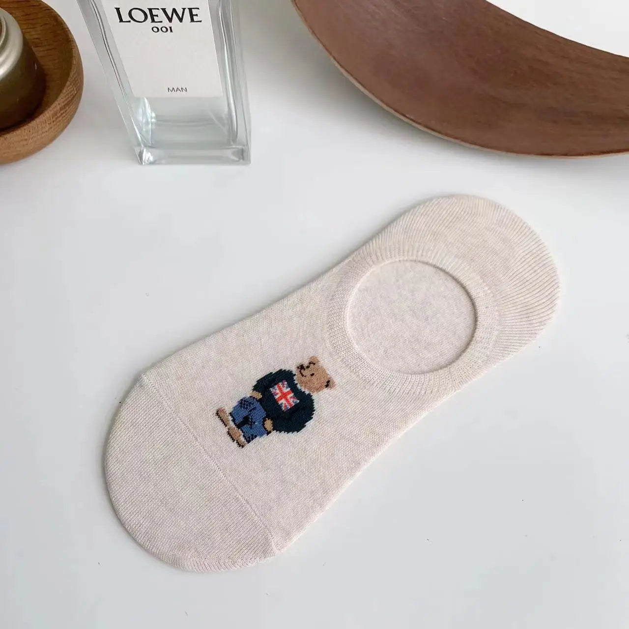 Good Quality Cartoon Gentleman Bear Men's Socks Cotton Harajuku Style Sport Boys Skateboard Novelty Breathable  Christmas Gifts