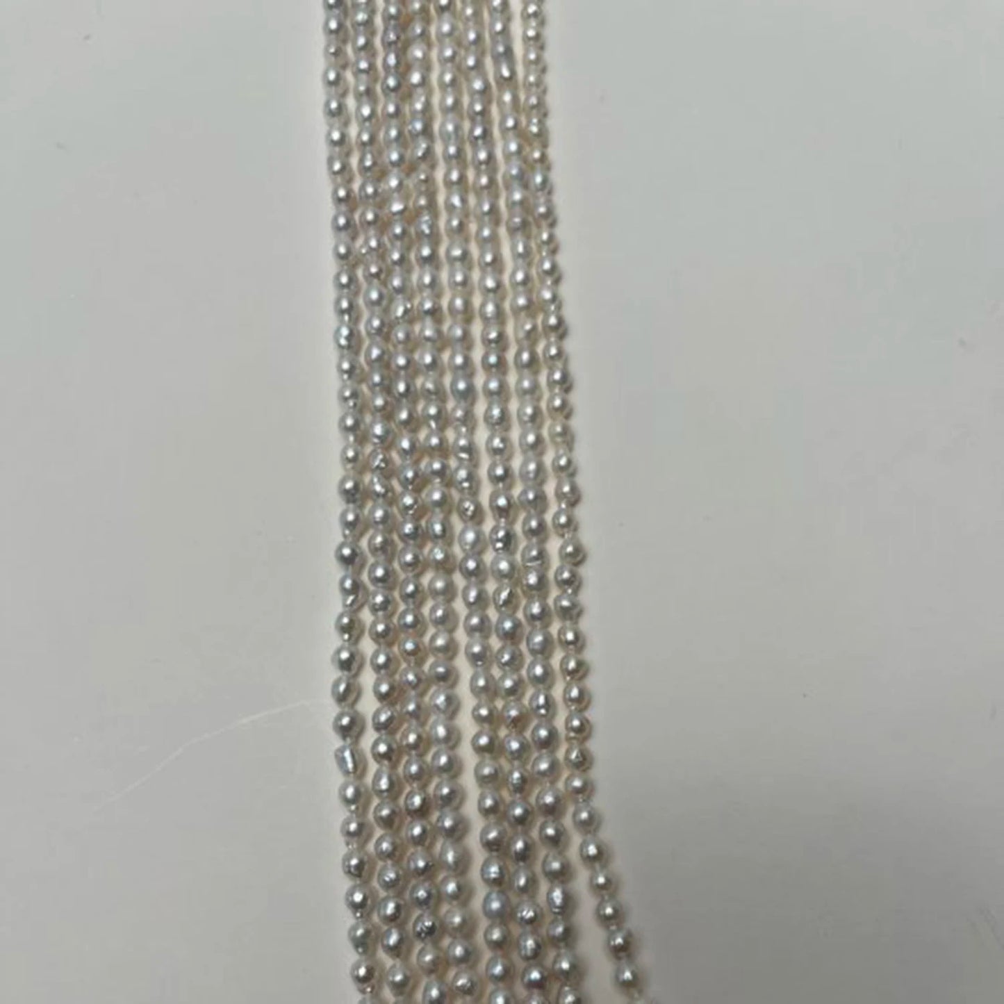 Natural Pearls Small 3-4mm Round Shape  Baroque Freshwater White Necklace  DIY Materials  Accessories Wholesale Jewelry Women