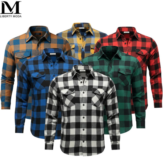 Men's Plaid Shirt Comfortable, Elegant and Versatile Heavy Autumn Coat