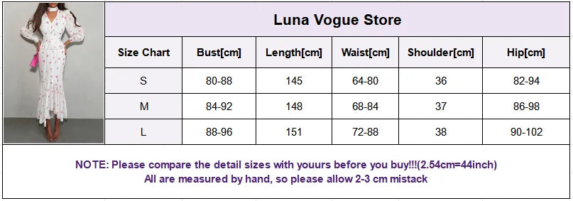 Women White Pink Floral Print Fishtail Skirt Set Chic V Neck Puff Sleeve Ruffle Button Crop Top Suit Elegant Lady Wedding Outfit