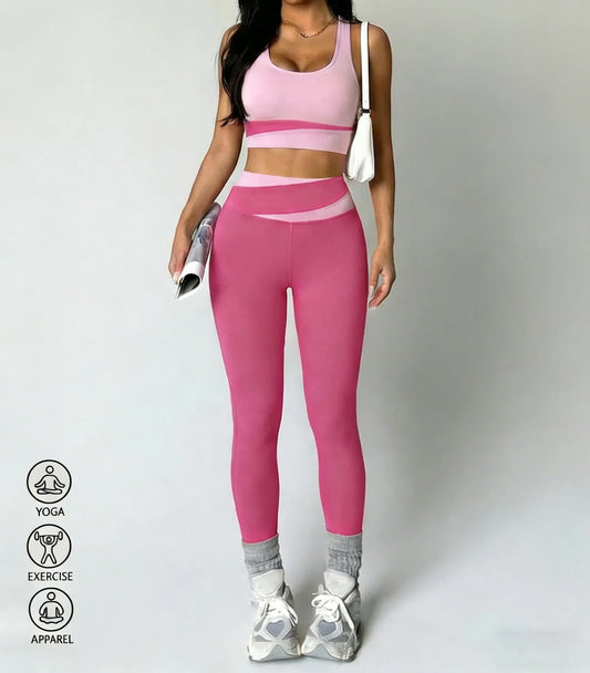 Women Yoga Set Clothing Sexy Sports Bra Sport Suit High Waist Breathable Leggings Athletic Gym Set Workout Outfits Sportswear