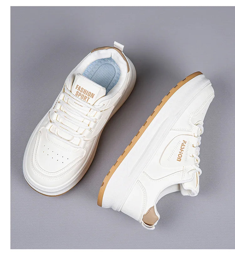 Comfortable Women's Sneakers 2026 New White Sneakers For Ladies Casual Shoes Women Fashion Flat Female Platform Shoes Woman