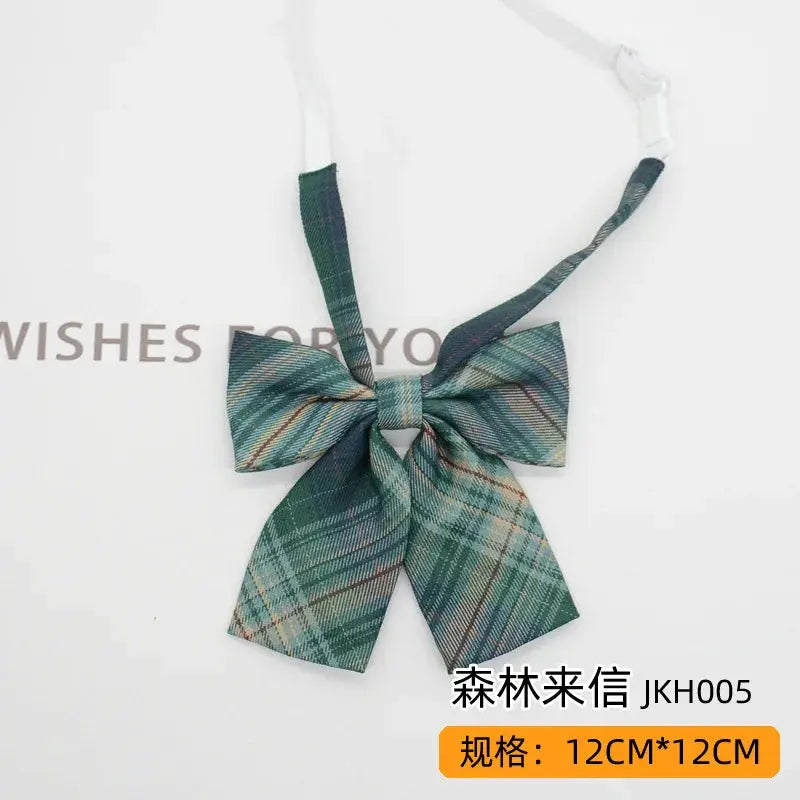 Trendy JK Ties Bowtie Women College Student Collar Neckwear Daily Shirt Accessories Cotton Plaid Bowknot Lolita Girls Lazy-tie