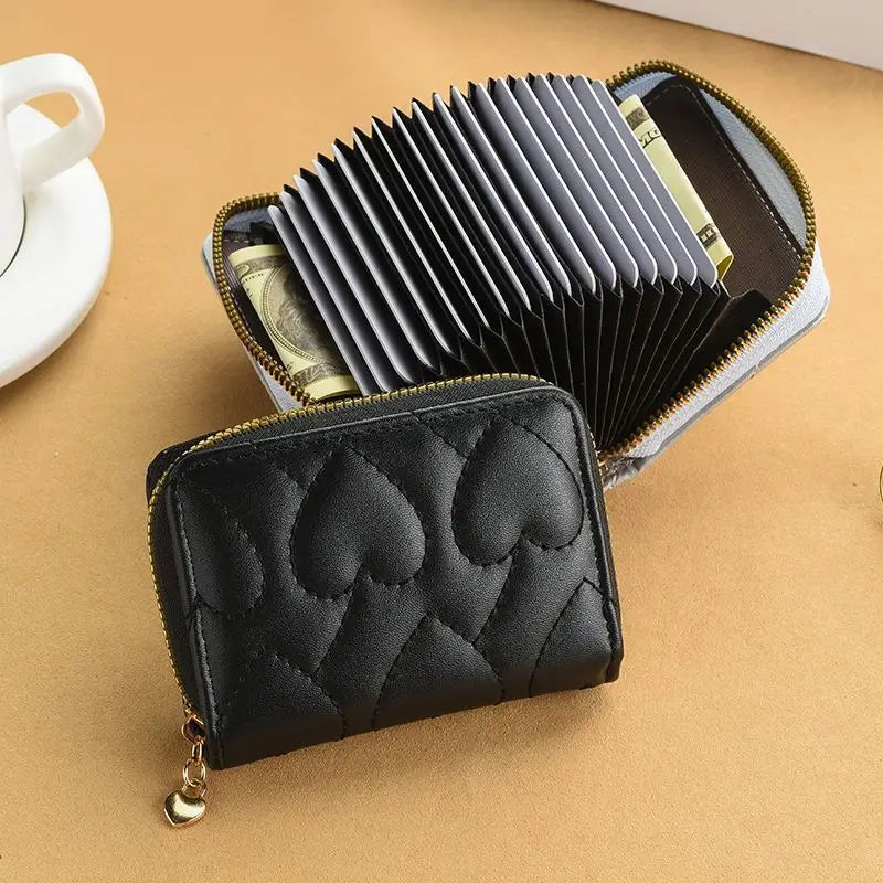 Women Wallets Short Pu Leather Zipper Purses Multi Card Slots Large Capacity Money Bag for Women Coin Card Holders Dropshipping