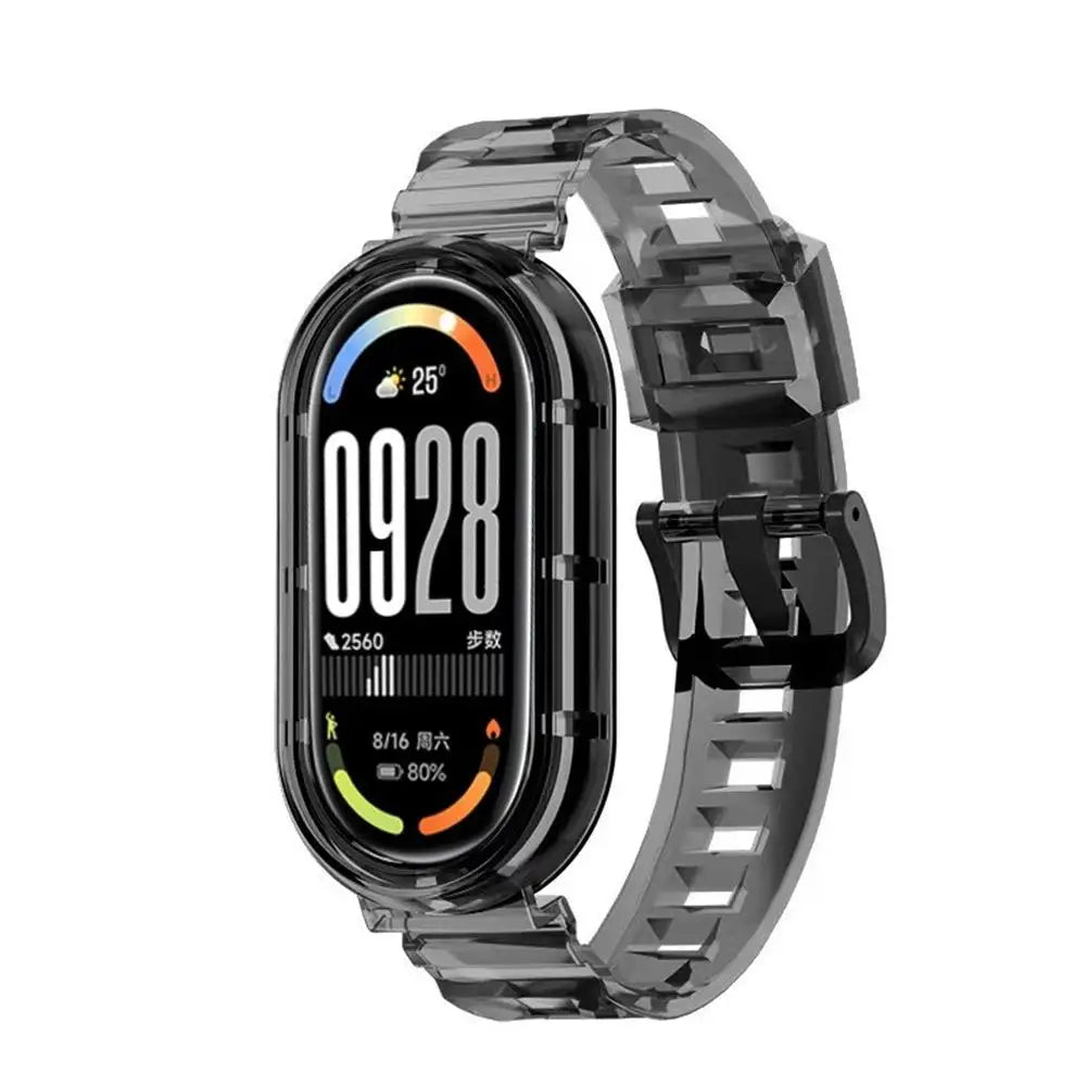 TPU transpatent strap for Mi Band 10/9/8 Clear Soft Sport Wristband Sweatproof Smartwatch Accessories for Xiaomi miband 10 bands