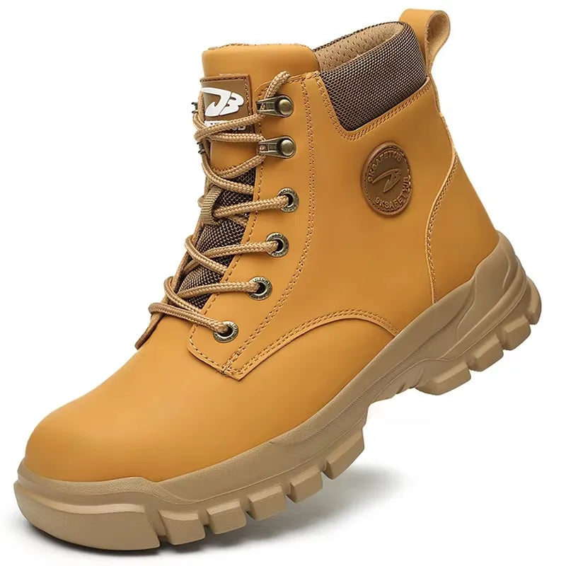 Men Protective Boots Steel Toe Shoes Anti-Smash Anti-Puncture Work Boots Safety Shoes Indestructible Winter Boots Waterproof