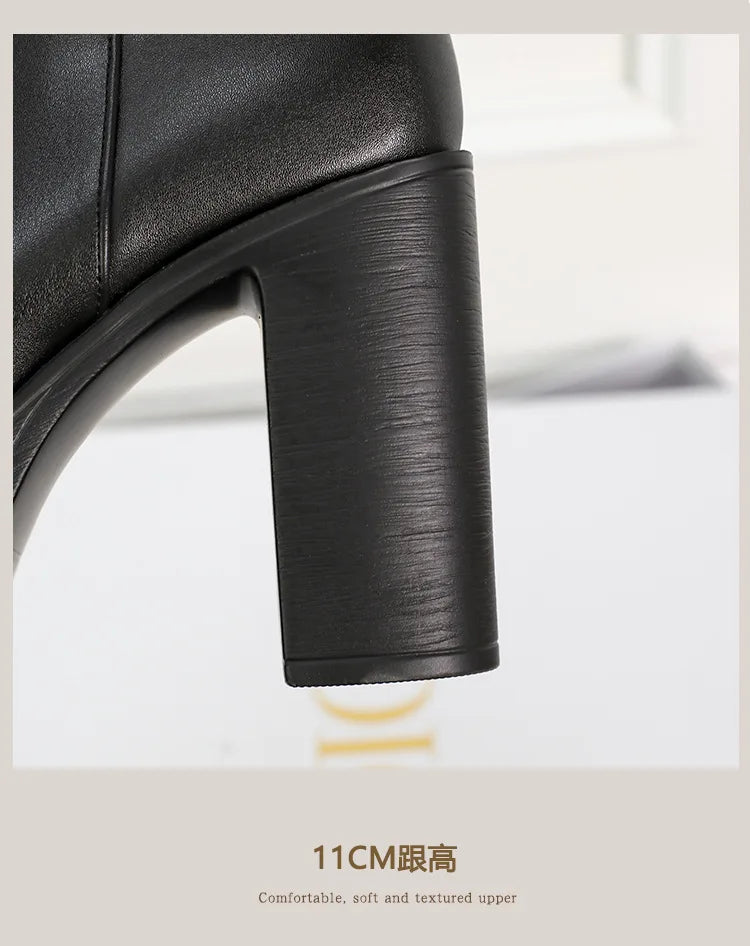 2026 New Women's Boots Sexy Ultra High Heels Woman Round Toe Boots Platform Shoes Women Shoes Ankle Boots Zipper Party Shoes