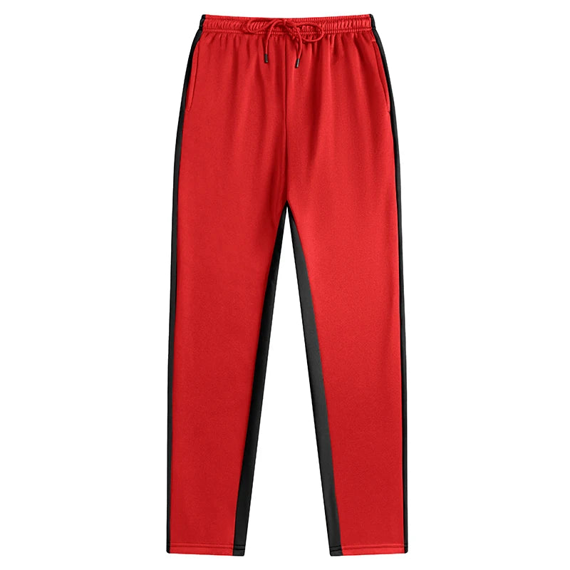 Mens Athletic Workout Running Jogging Sweatpants Fall Winter Warm Cozy Joggers Pants Colorblock Patchwork Trousers Activewear